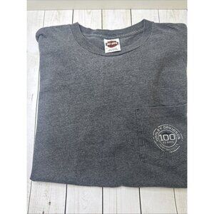 Vintage Harley Davidson 100 Years Made In The USA Milwaukee Gray TShirt Mens XL